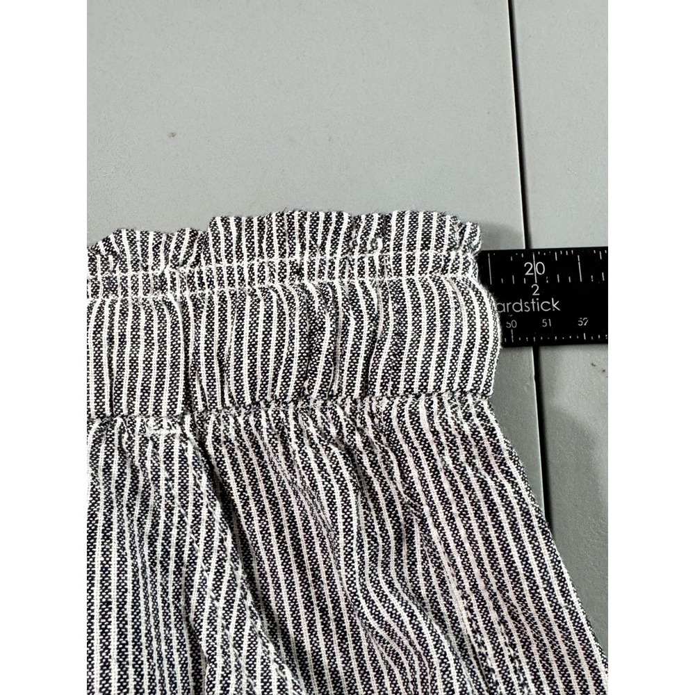 Lane Bryant Soft Slub Shorts Womens 18/20 Black White New Striped Linen Blend - Picture 10 of 13
